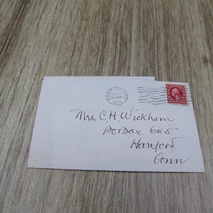 George Washington Two Cent Stamp with Letter and Card (1909)