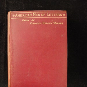 Antigo homem americano de letras - Benjamin Franklin Livro de John Bach McMaster HC FE assinado com carta (1887)