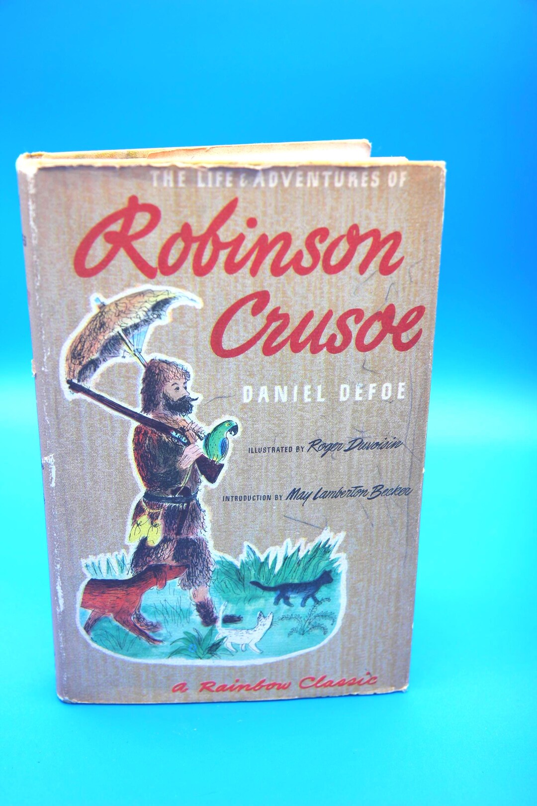 Vintage the Life and Adventures of Robinson Crusoe by Daniel Defoe HC ...