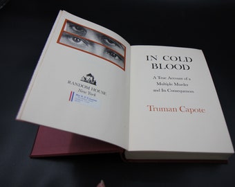 Livre vintage In Cold Blood de Truman Capote HC FE (1965)