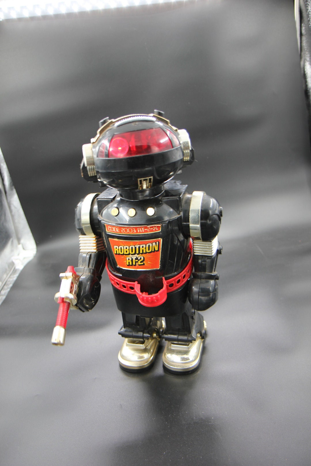 昭和レトロ、NEW BRIGHTブライトロボトロンRT-2ロボット① Robotron RT-2 Code 2003 AT-2-X 1985 New Bright 14