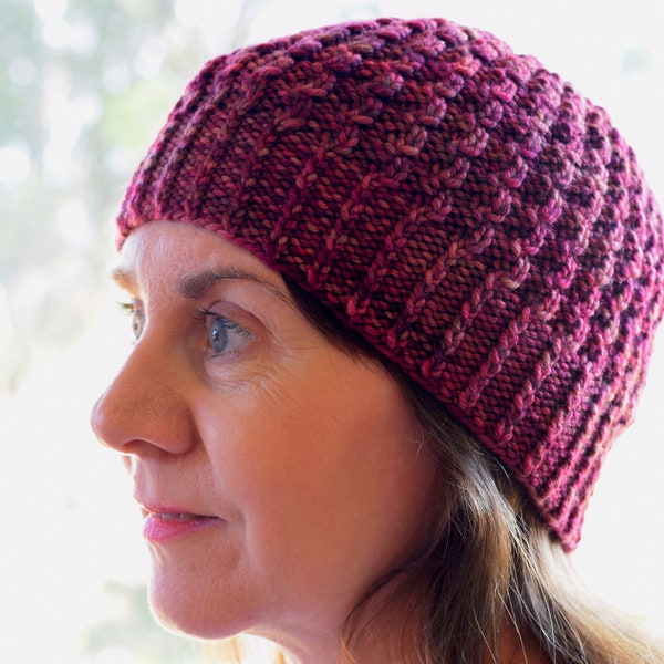 KNITTING PATTERN - Araluen Hat (Adult Small, Medium, Large sizes) Digital Download PDF