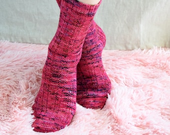 KNITTING PATTERN - The Hermit Socks (Adult Small, Medium, Large, Extra Large sizes) Digital Download PDF