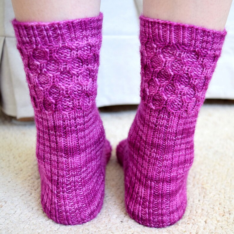 KNITTING PATTERN Embossed Socks Adult Small, Small-Medium, Medium, Large, Extra Large sizes Digital Download PDF image 2