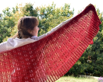 KNITTING PATTERN - Ellysia Shawl (one size) Digital Download PDF