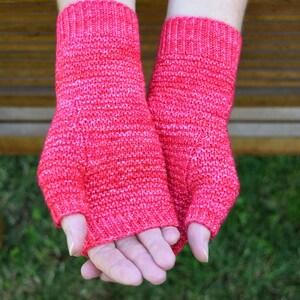 KNITTING PATTERN Interwoven Fingerless Mitts Adult Extra Small, Small, Medium, Large, Extra Large sizes Digital Download PDF image 4