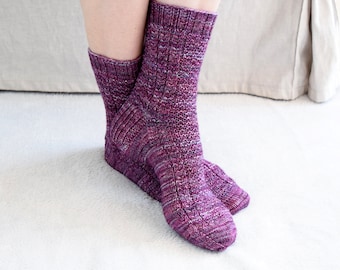 KNITTING PATTERN - Siren Song Socks (Adult Small, Medium, Large, Extra Large sizes) Digital Download PDF