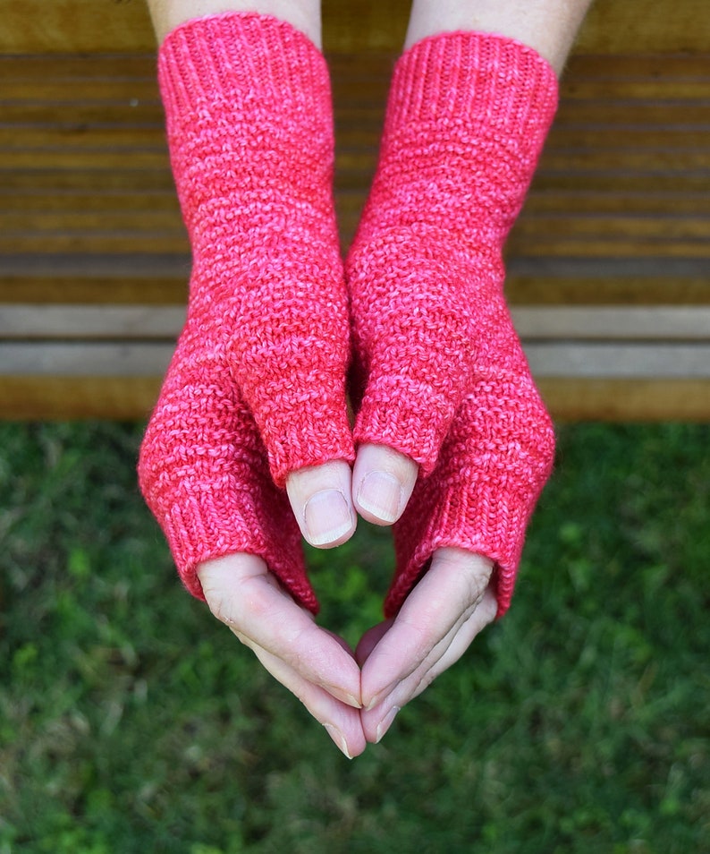 KNITTING PATTERN Interwoven Fingerless Mitts Adult Extra Small, Small, Medium, Large, Extra Large sizes Digital Download PDF image 5