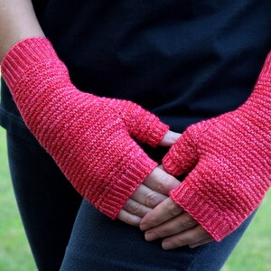 KNITTING PATTERN Interwoven Fingerless Mitts Adult Extra Small, Small, Medium, Large, Extra Large sizes Digital Download PDF image 2