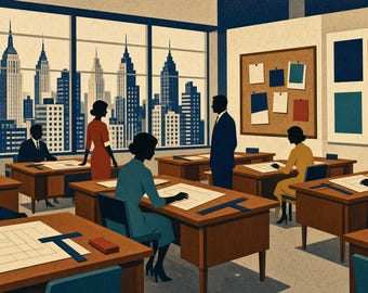 Conjunto de 10 pôsteres para imprimir da Madison Avenue | Impressões de escritórios do centro de Manhattan dos anos 1960 | Download instantâneo