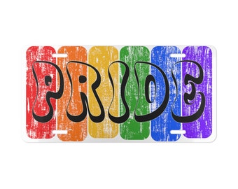 Rainbow PRIDE LGBTQ Gay Pride Equality Car Truck License Vanity Plate