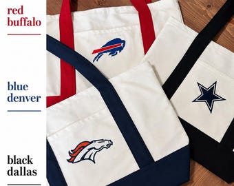 FOOTBALL LOGO Tote bag made from scratch