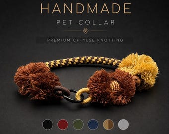 Handmade Chinese Knotting Pet Collar | Customizable Decor, Matching Owner Pieces