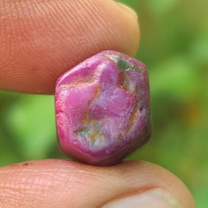 Natural Pinkish Red Ruby Rough Stone, Antique Style Raw Ruby Specimen