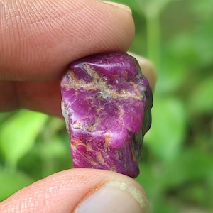 Natural Red Ruby Corundum Specimen, Raw Rough Ruby Crystal, Uncut Gemstone, Collector Mineral