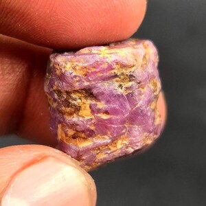 Raw Ruby Specimen , Natural Red Ruby Rough Triangle Formation Corundum Gemstone Reiki Healing Stone
