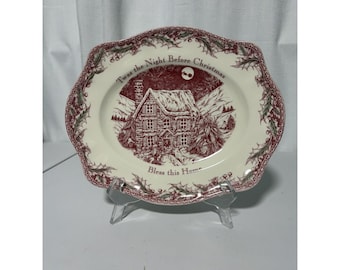 Johnson Brothers Twas the Night Bless This Home Oval Platter 11.5”x 9 5/8”