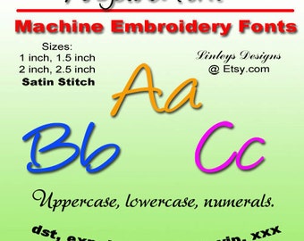 Download Machine Embroidery Alphabet Angelina Font