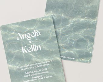 Ocean Wedding | Beach Celebration | Tropical Destination |Digital Invitation Template