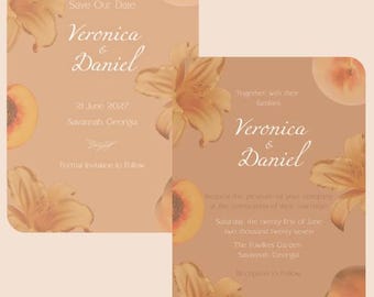 Spring Garden Invite | Georgia Wedding | Editable Canva Template | Southern Wedding