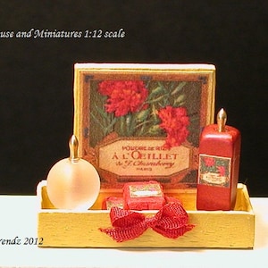 Miniature Perfume & Soap display box - 12th scale (LA9)