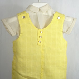 Vintage Boys Yellow Romper and White shirt- Size 12 months-New, never worn