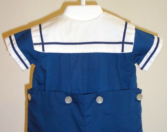 Vintage C.I. Castro Sailor Suit - Navy Blue, 18 Months - New