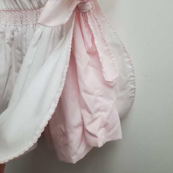 Vintage Girls Pink Dress and White Apron Pinafore… - image 4