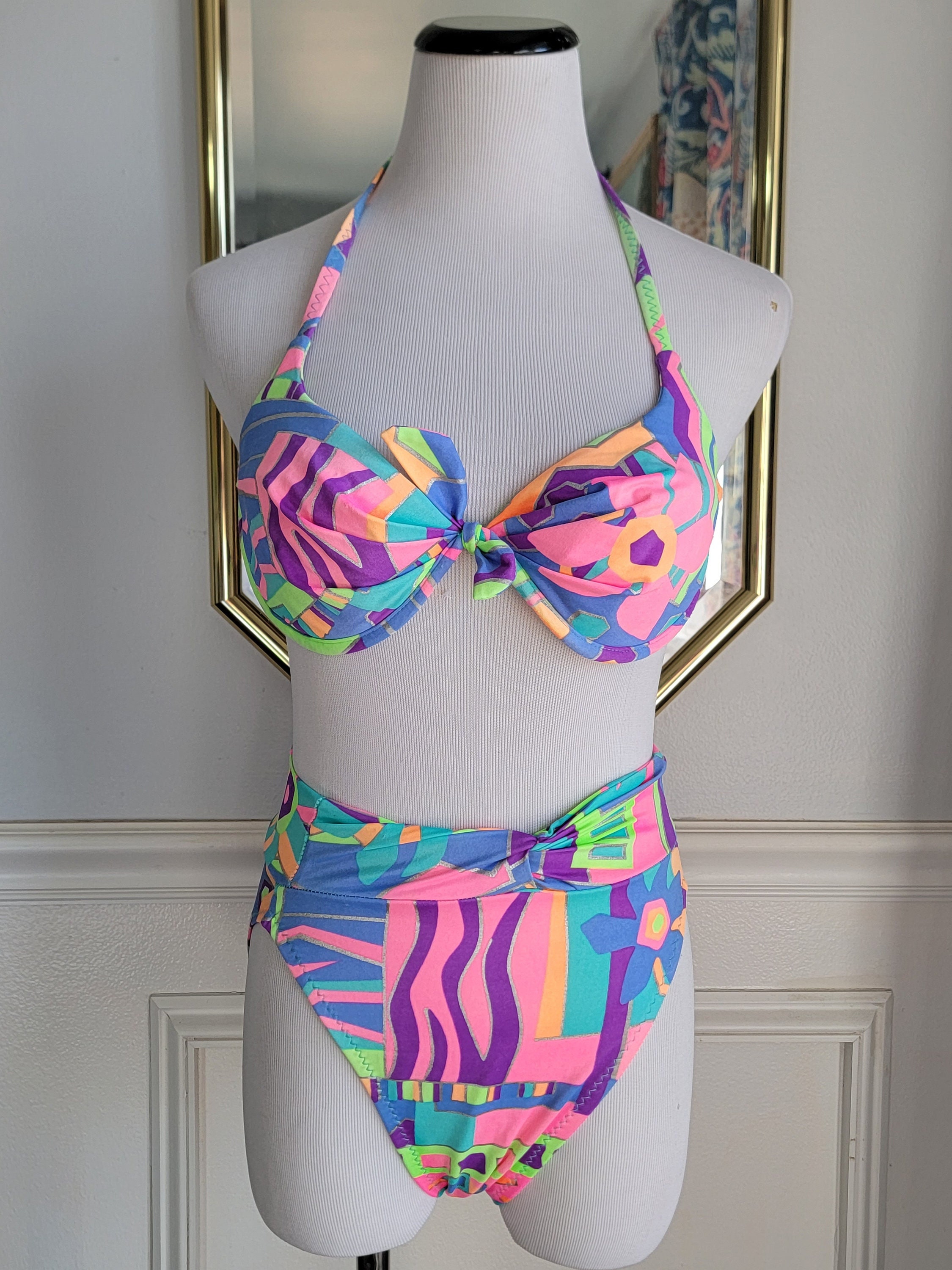 Vintage Woman's Bikini Swim Suit by Exelnt Designs by - Etsy
