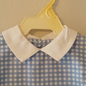 Vintage Boys Easter Bunny Shirt in Blue Gingham sizes vary new, never worn SALE image 3