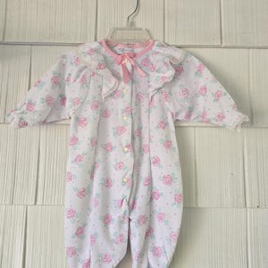 Vintage Blumen Strampler: Carter&#39;s Footed Pyjamas (12-7lbs)