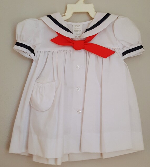 Vintage Classic Girls White Sailor 