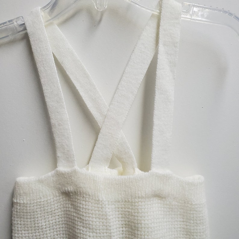 Infant Unisex Size 69 months Christmas Outfit Vintage Off White Sweater and Knit Footed Overalls by Lord and Taylor small creations