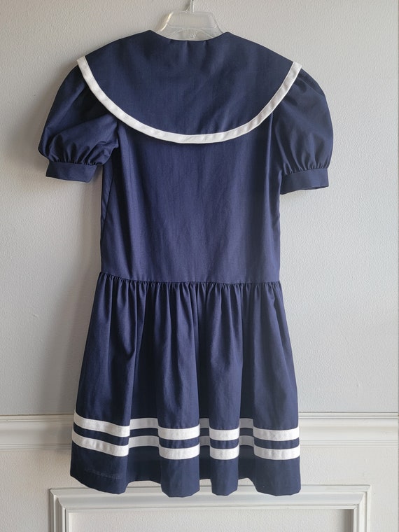 Classic Blue White Trim Dress Classic Blue White Trim Dress