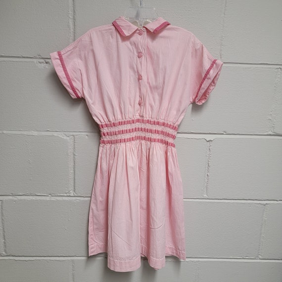 Vintage Girls Pink on Pink 50s House Dress by Kat… - image 3