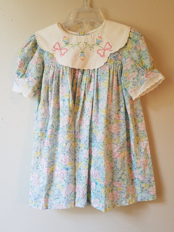 Vintage Cute Flower Dress 3T