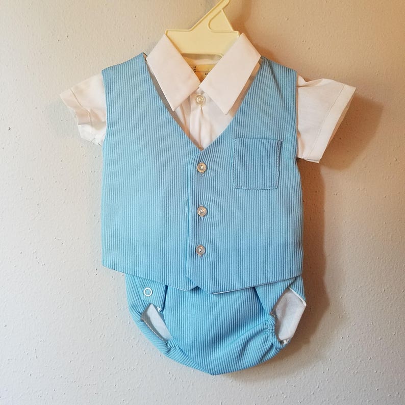 Vintage Baby Boy Blue Diaper Set with White Shirt Size 0-3 | Etsy