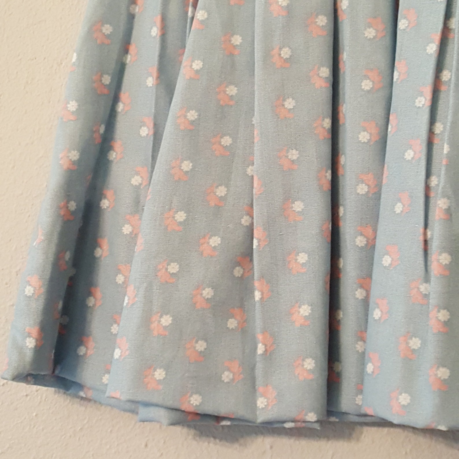 Vintage Blue Floral Bow Dress main image 1