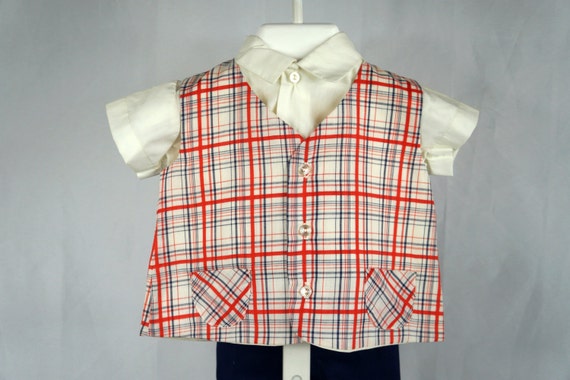 Vintage Boys C.I. Castro 3 Piece Outfit with Plai… - image 1