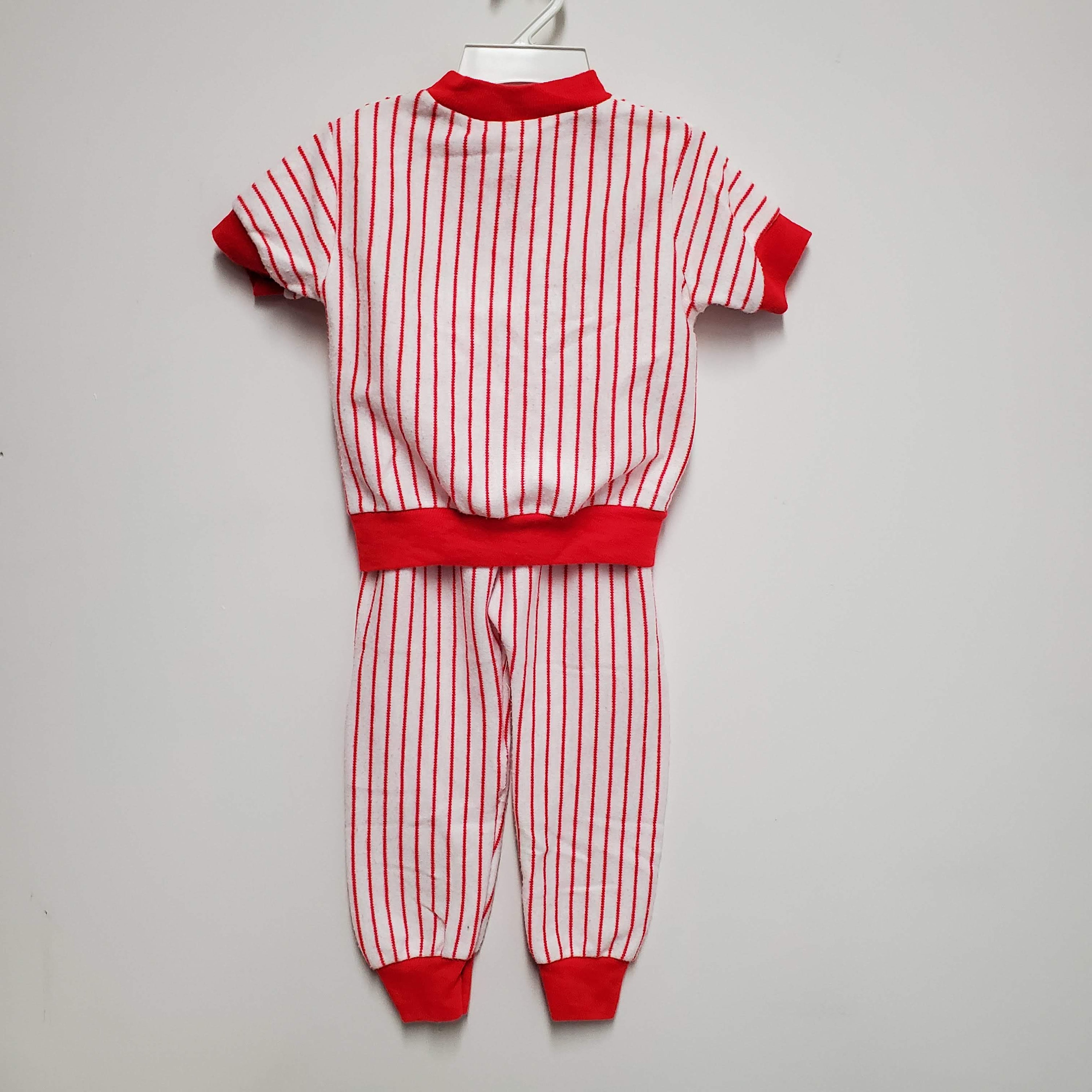 Vintage Red and White Striped Coach Pajamas Outfit | Etsy