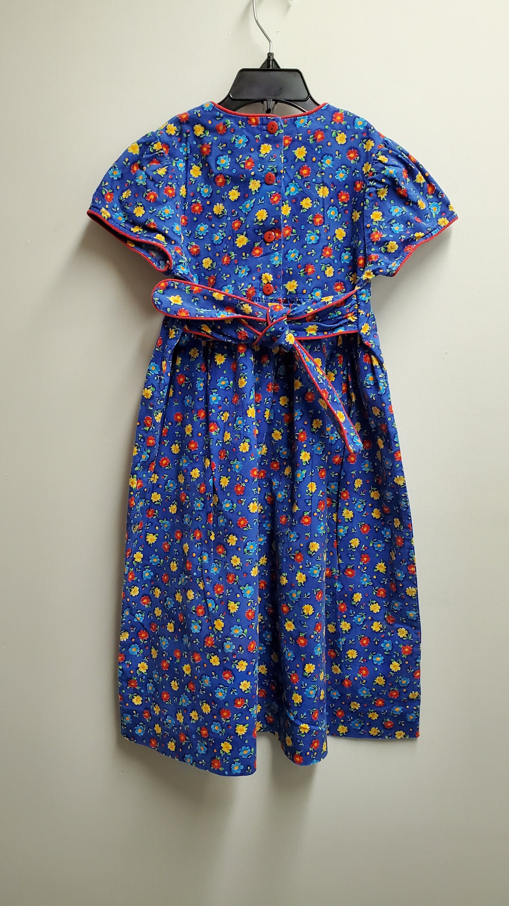 Pionier-Kostüm Für Mädchen Mit Blumenkleid & Haube: Kolonial-Kleid Für Theater, Halloween & Historische Feste – Blau