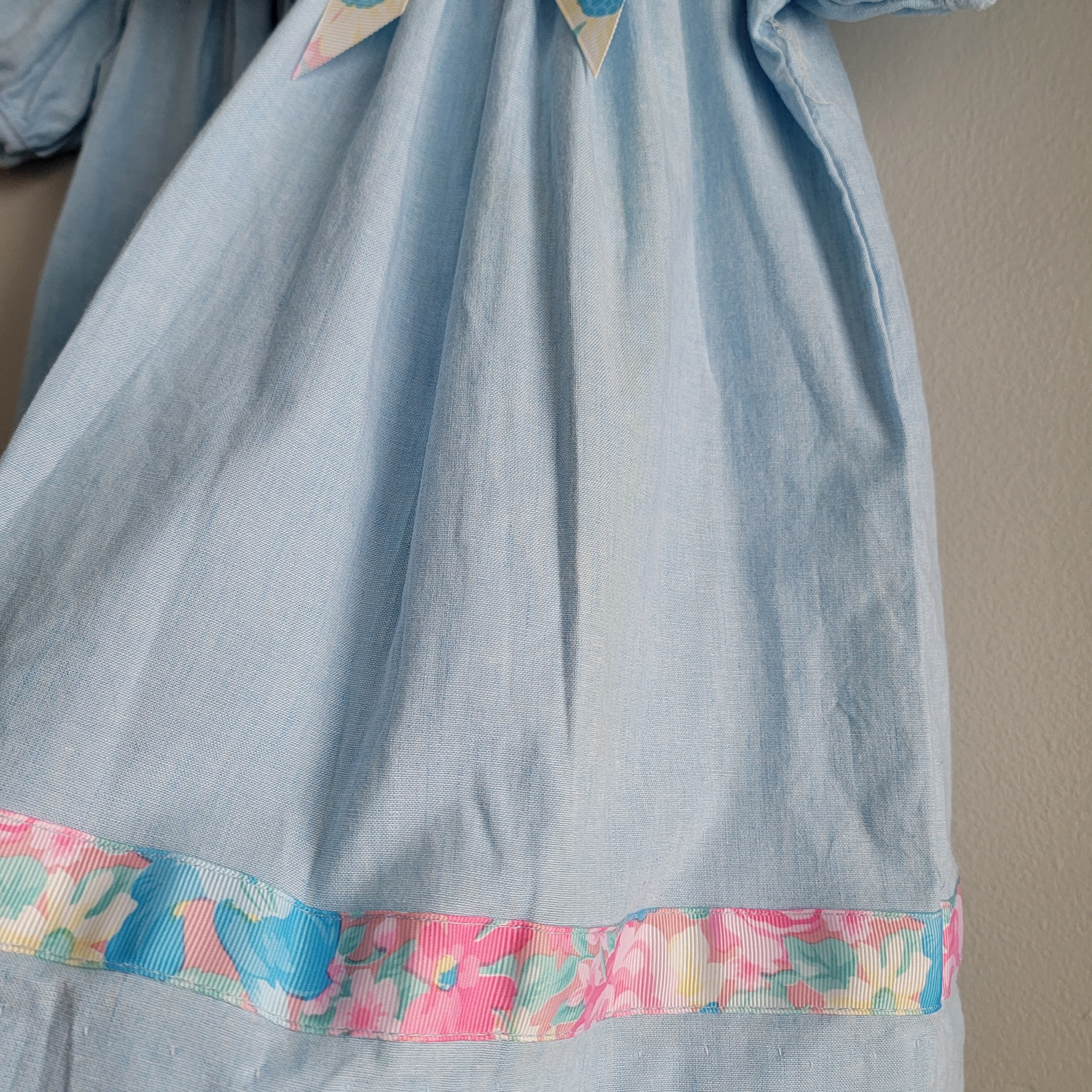ワンピース Lace Trimmed Chambray Dress Chambray Kyla Embroidery Sleeveless Dress | Sea New York