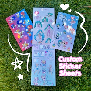 Foglio di adesivi personalizzato / Personaggi originali, Fandom, Yumeship, Animali domestici, Estetica / Personalizzato!
