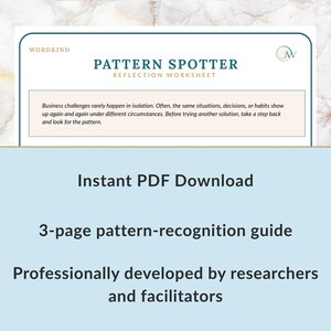 Business Pattern Recognition Worksheet — Pattern Spotter PDF