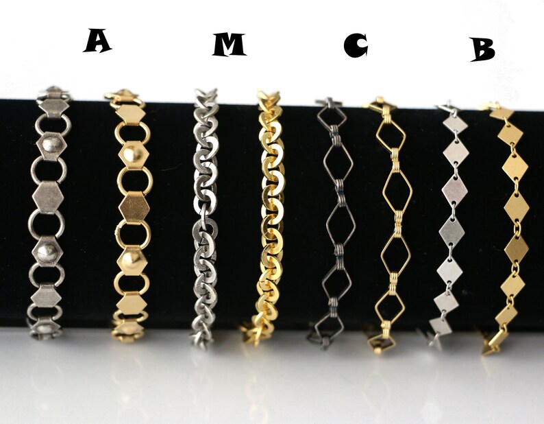 Brass Omega Herringbone Squad Cable Chain Wristlet/anklet. 24K Etsy