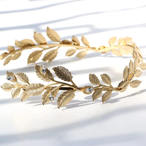 Gold Leaf Tiara Wedding Hair Crown Bridal Hairband Crown - Etsy