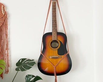 Macrame guitar hanger
