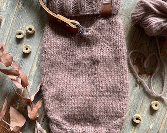 Made-to-Measure Hand-Knitted Dog Sweater in Alpaca and merino wool