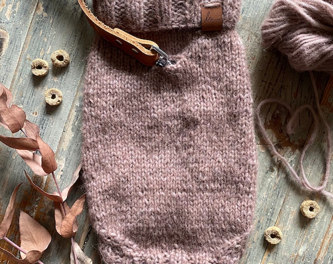 Featured listing image: Made-to-Measure Hand-Knitted Dog Sweater in Alpaca and merino wool