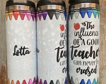 Personalized teachers travel mug with name